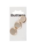 Groves Metal Blazer Buttons, 20mm, Pack of 3, Gold