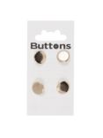 Groves Metal Blazer Buttons, 12mm, Pack of 4, Gold