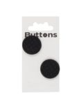 Groves Textured Button, 22mm, Pack of 2, Black