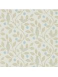 Sanderson Home Damson Tree Wallpaper, Denim/Barley DHPO216364