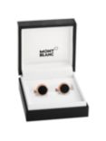 Montblanc Round Onyx Cufflinks, Gold/Black