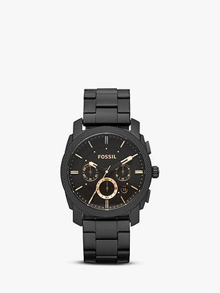Fossil FS4682 Men's Machine Chronograph Bracelet Strap Watch, Black