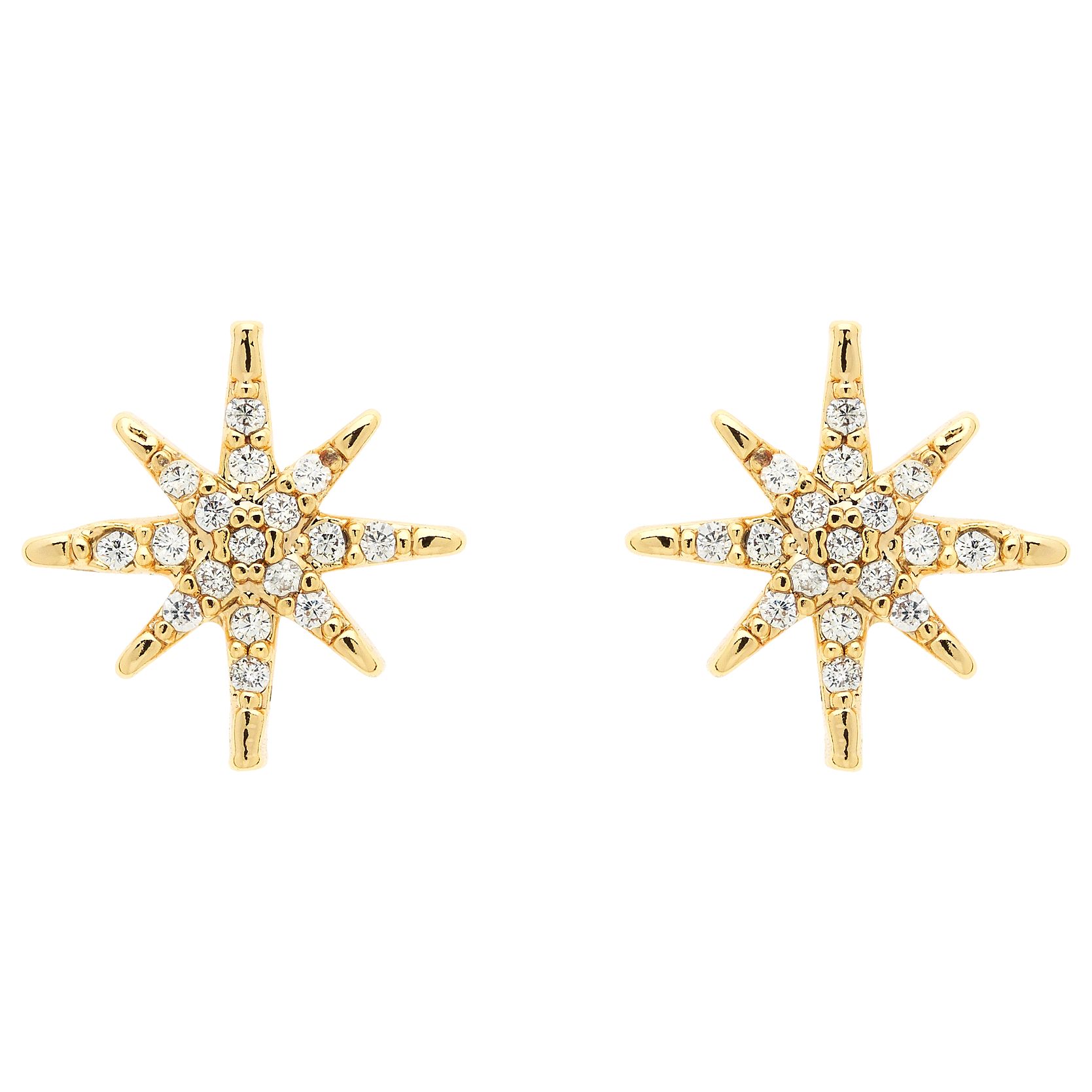Melissa Odabash Glass Crystal Star Stud Earrings