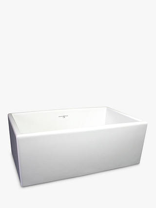 Perrin & Rowe Shaker 800 Single Bowl Farmhouse Ceramic Kitchen Sink, White