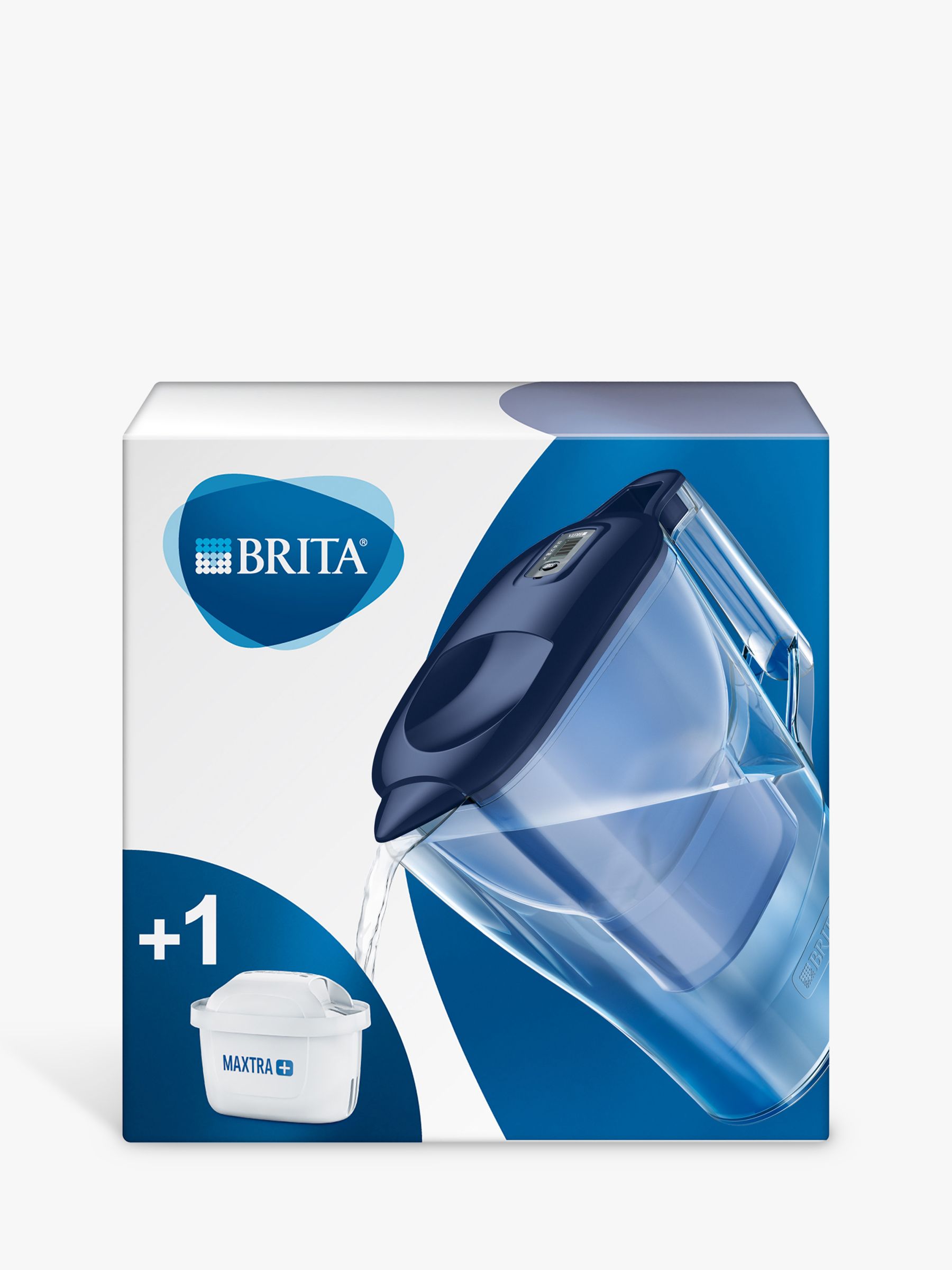 BRITA Maxtra+ Aluna Water Filter Jug, Cool Blue, 2.4L