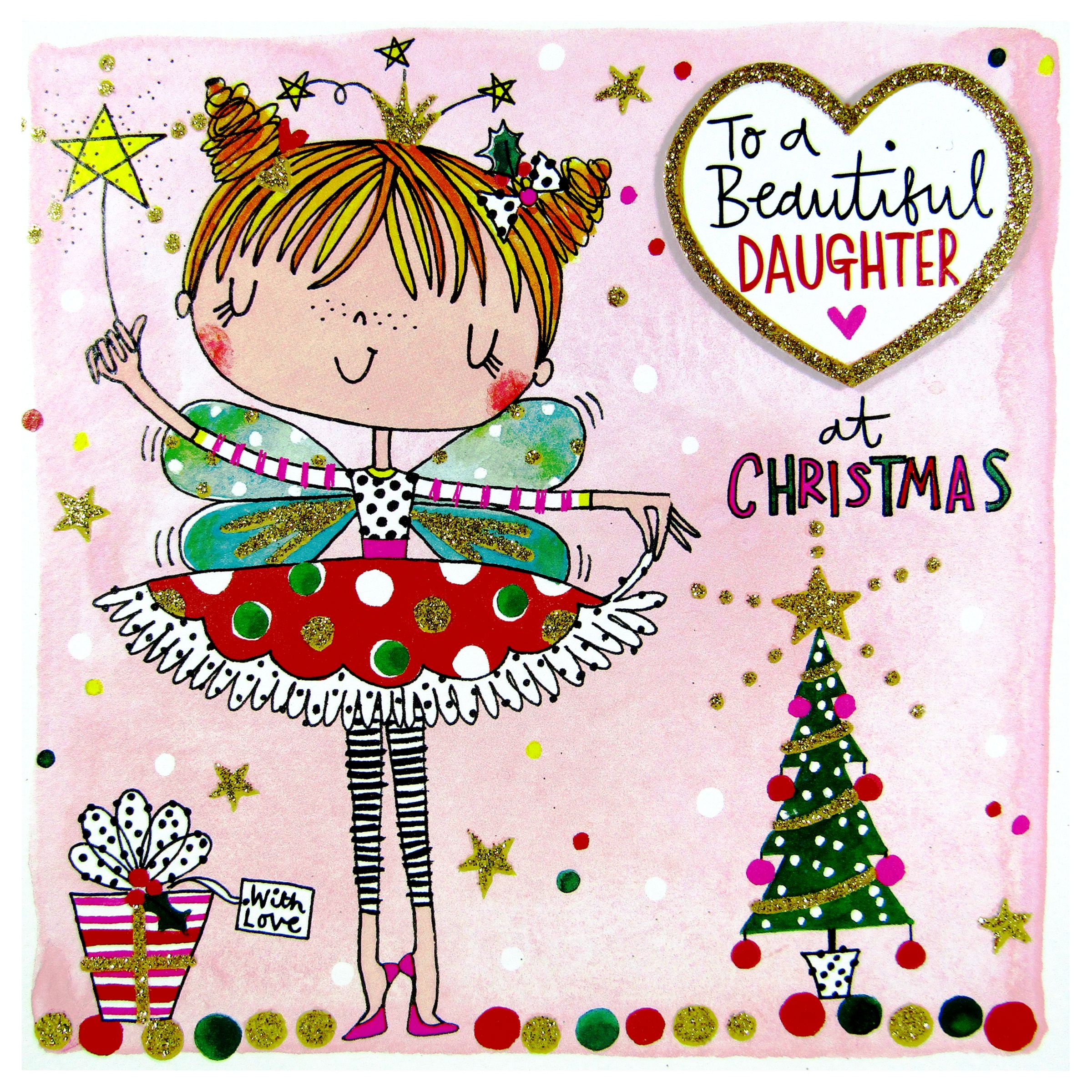 Rachel Ellen Christmas Scribbles Beautiful Daughter Fairy Card