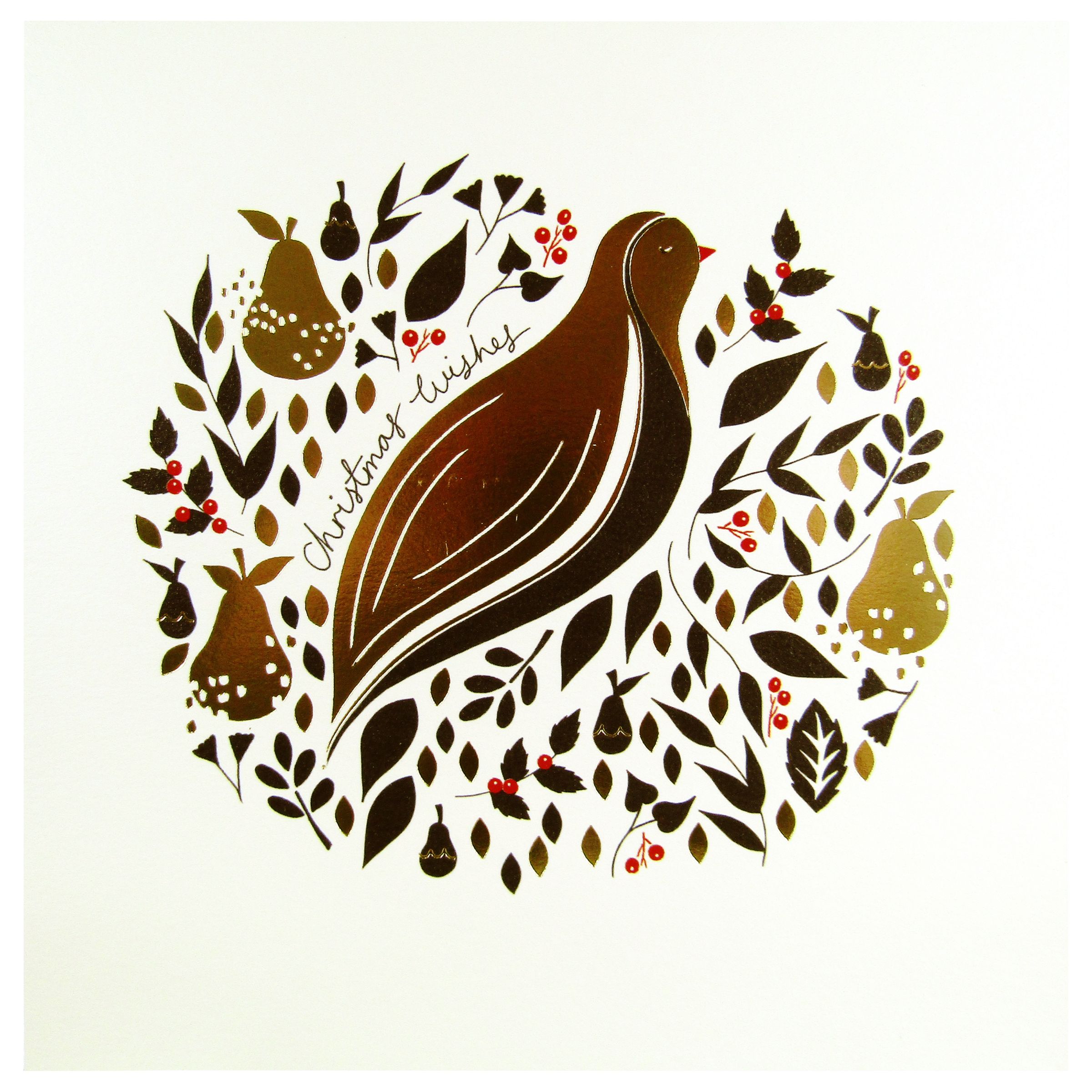 Woodmansterne Partridge In A Pear Tree Christmas Card