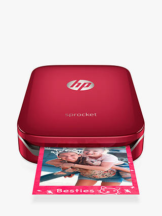 HP Sprocket Portable Photo Printer, Red