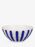 John Lewis Harbour Striped Bowl, White/Blue, Dia.16cm