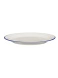John Lewis Harbour Blue Rim Dinner Plate, White/Blue, Dia.28.5cm