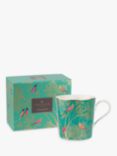 Sara Miller Chelsea Collection Birds Mug, 340ml, Green