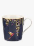 Sara Miller Chelsea Collection Hummingbird Mug, 340ml, Navy