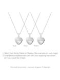 IBB Personalised Sterling Silver Heart Necklace, Silver