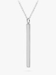 IBB Personalised Vertical Bar Initial Pendant Necklace