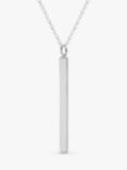 IBB Personalised Vertical Bar Initial Pendant Necklace