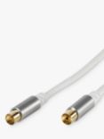 Vivanco Premium Series TV/Radio Coaxial Antenna Cable with Adapter, 2M