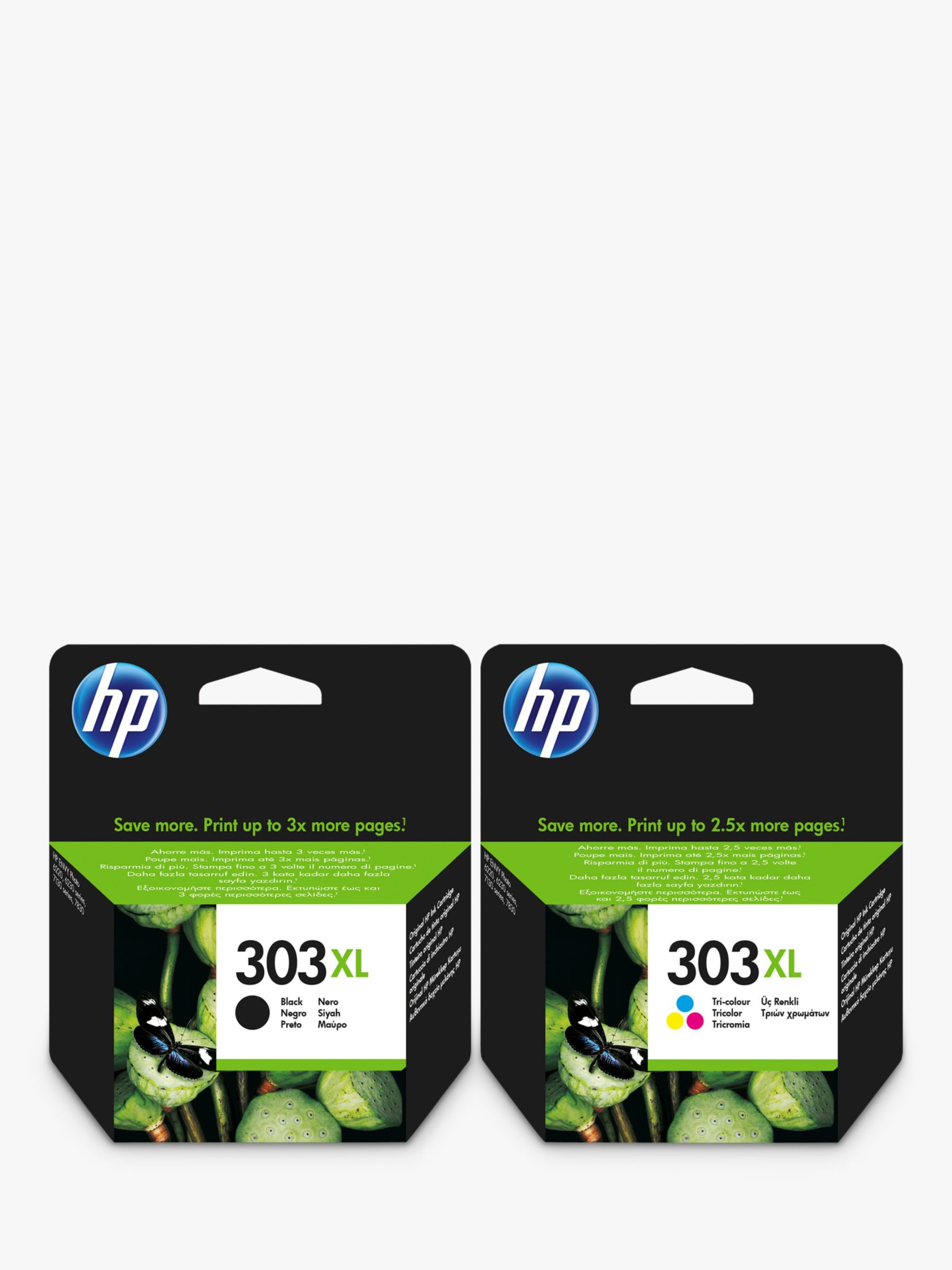 HP 303 2-pack Black/Tri-color Original Ink Cartridges - HP Store UK