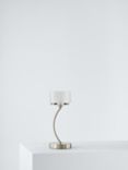 John Lewis Paige Touch On/Off Table Lamp, Satin Chrome