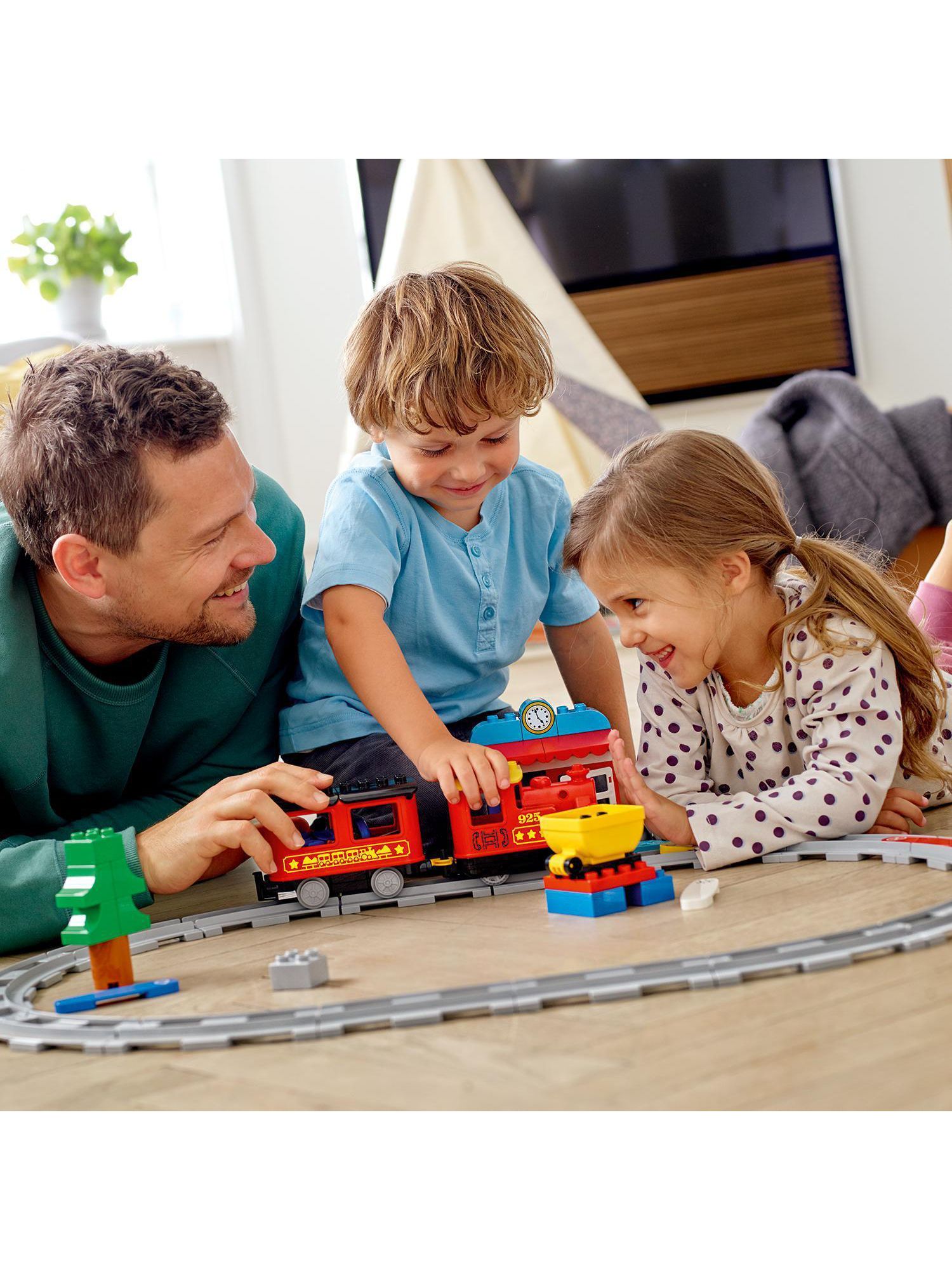Children's Train & Track Set Toddlers Station Building Blocks Play
