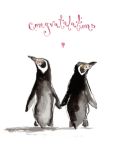 Louise Mulgrew Designs Congrats Penguins Engagement Card