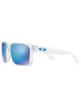 Oakley OO9417 Men's Holbrook XL Prizm Polarised Square Sunglasses, Clear/Mirror Blue