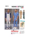 Simplicity Mimi G Style Men's Vintage Jumpsuit and Overalls Sewing Pattern, 8615