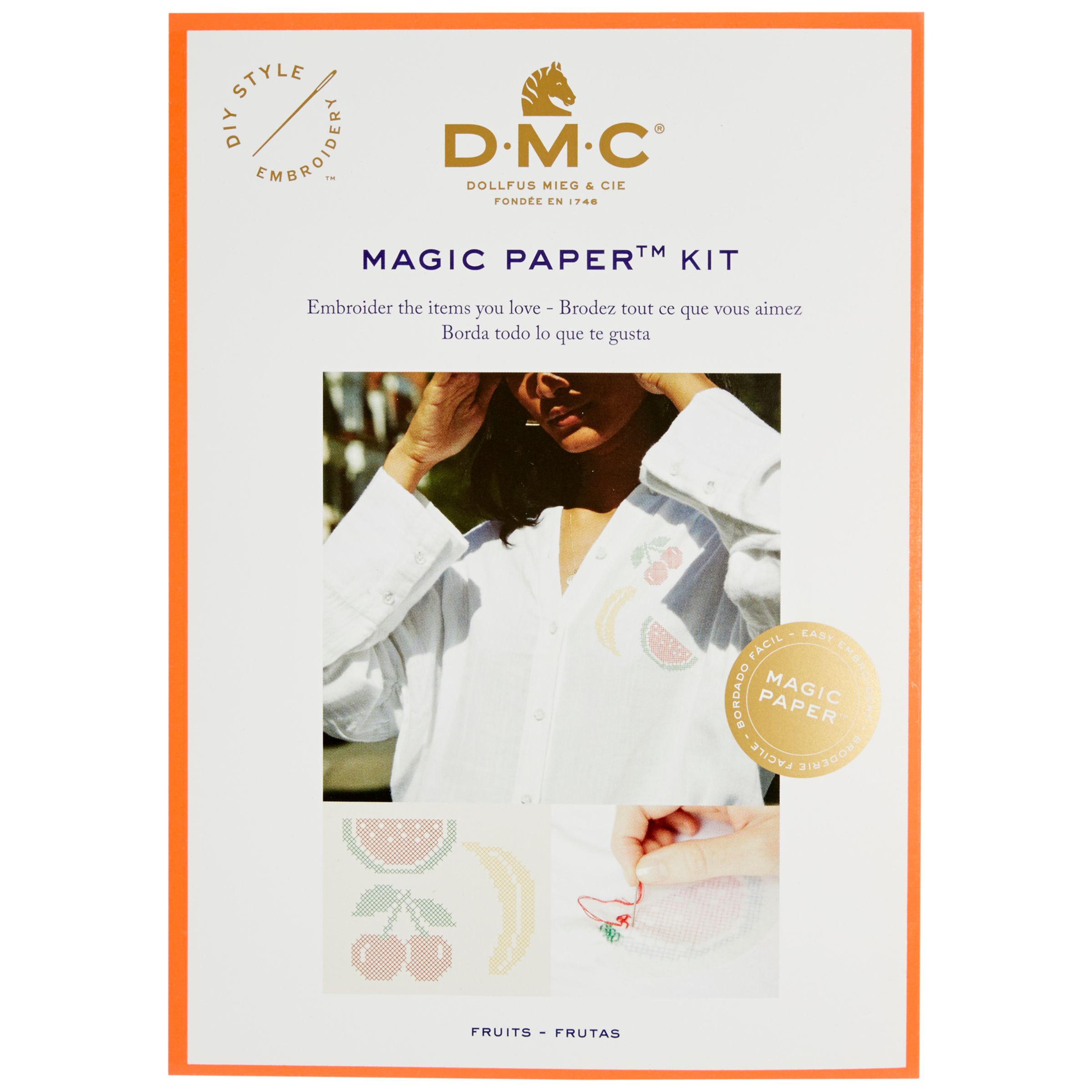 DMC Magic Paper Fruit Cross Stitch Kit