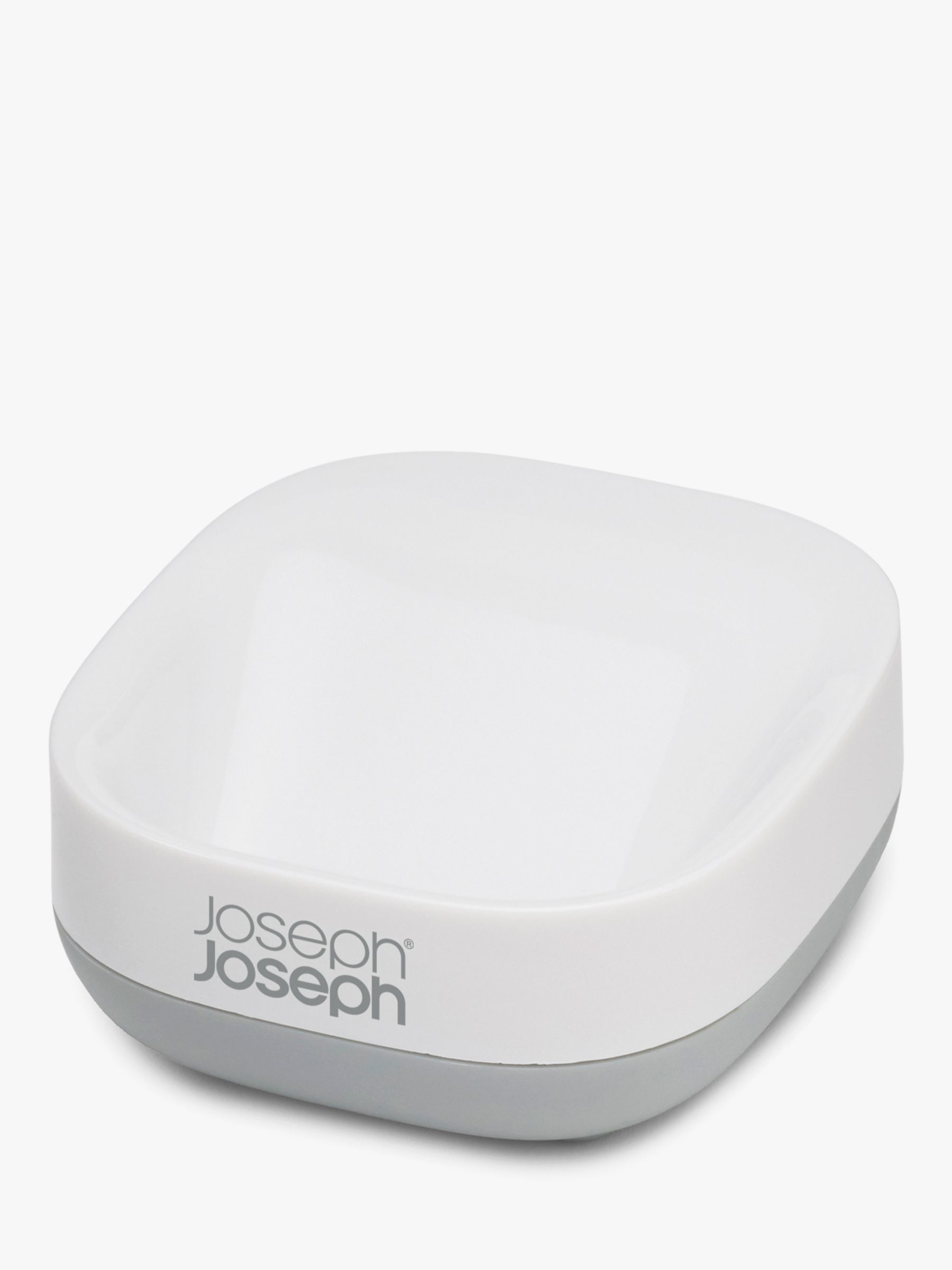 Joseph Bathroom Slim Compact Soap Dish Drain Angle Plastic White/Grey New UK 