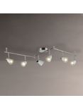 John Lewis Logan GU10 LED 6 Spotlight Ceiling Bar, White