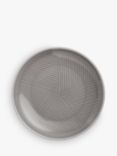Design Project by John Lewis Porcelain Coupe Tea Plate, 17cm, Grey