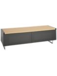 AVF Panorama PM120 TV Stand for TVs up to 60", Black, with Reversible Top, Light Oak/Grey Oak