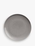 Design Project by John Lewis Porcelain Coupe Side Plate, 23cm, Grey
