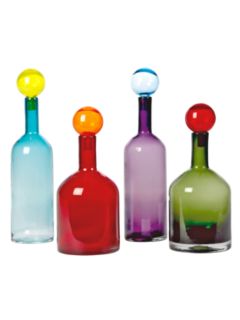 pols potten Large Glass Bubbles & Bottles Ornaments, Set of 4, Multi