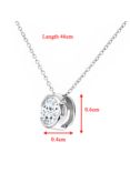 Mogul 9ct White Gold Diamond Round Pendant Necklace, 0.50ct