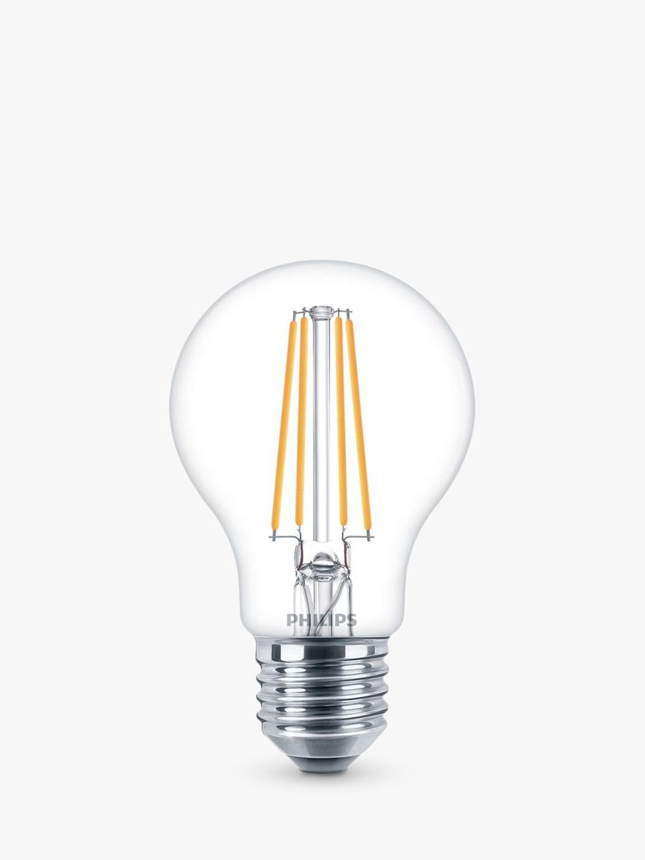 Maria wees stil zuurgraad Philips 7W ES LED Classic Filament Bulbs, Warm White, Non Dimmable, Pack of  6