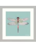 Helen Magee - Dragonfly Framed Print & Mount, Green, 33.5 x 33.5cm