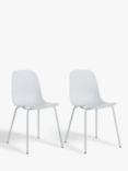 John Lewis ANYDAY Whitby Dining Chairs, Set of 2, White