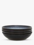 Denby Halo Stoneware Pasta Bowls, Set of 4, 22cm, Black/Multi