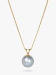 A B Davis 9ct Gold Freshwater Pearl Pendant Necklace
