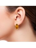 Be-Jewelled Marquise Cut Amber Stud Earrings, Gold/Cognac