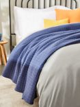 John Lewis ANYDAY Jersey Bedspread, Navy