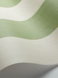Cole & Son Jaspe Stripe Wallpaper, 110/4022, Green