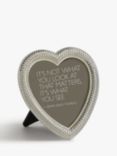 John Lewis Eugenie Diamond Heart Photo Frame, 4 x 4" (10 x 10cm), Silver