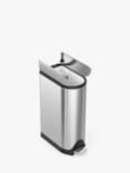 simplehuman Butterfly Pedal Bin, Brushed Stainless Steel, 18L