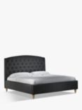John Lewis Rouen Upholstered Bed Frame, Super King Size, Soft Touch Chenille Charcoal