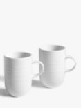 John Lewis Luna Fine China Latte Mug, 420ml, Set of 2, Natural