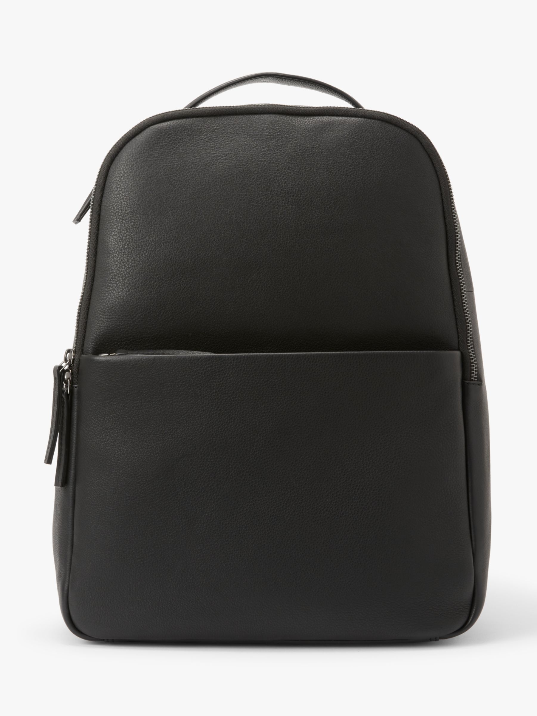 John Lewis Oslo Leather Backpack Black