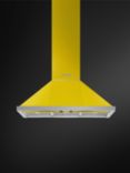 Smeg Portofino KPF9 90cm Chimney Cooker Hood, Yellow