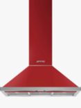 Smeg Portofino KPF9 90cm Chimney Cooker Hood, Red
