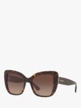 Dolce & Gabbana DG4348 Women's Cat's Eye Sunglasses, Tortoise/Brown Gradient